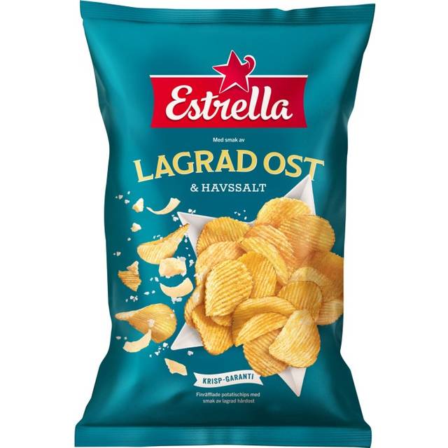 Estrella Lagrad Ost & Havssalt Chips 275g