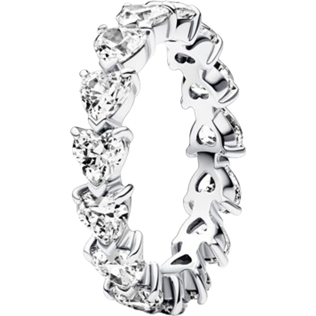 PANDORA Timeless Herzreihe Ewigkeits-Ring aus Sterling Silber mit Cubic Zirkonia, Größe 52, 193103C01-52