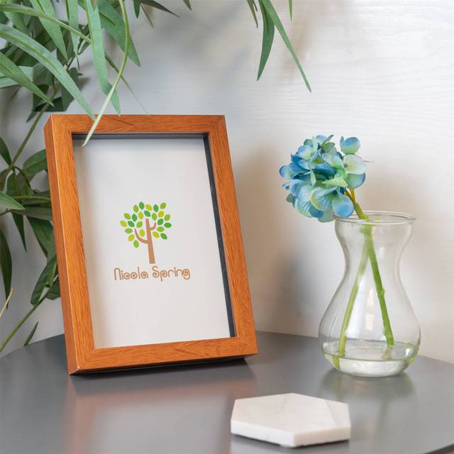 3D Box Photo Frames - A5 (6 x 8") - Pack of 5 - Dark Brown - One Size