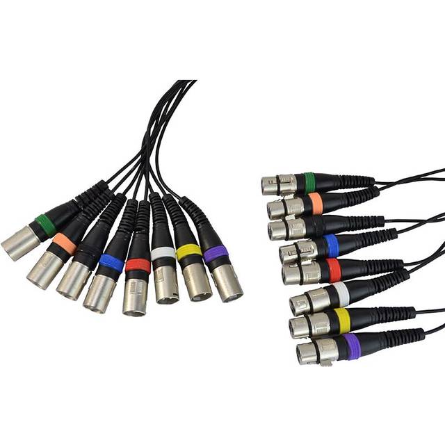 8 Way Patch Cable Loom XLR Female to XLR Male 6m