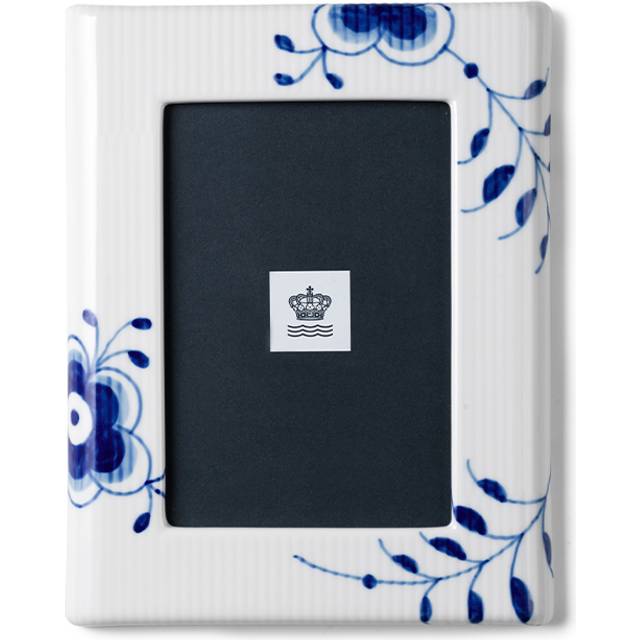 Royal Copenhagen Mega Riflet Blue/White Ramme 16.5x21cm