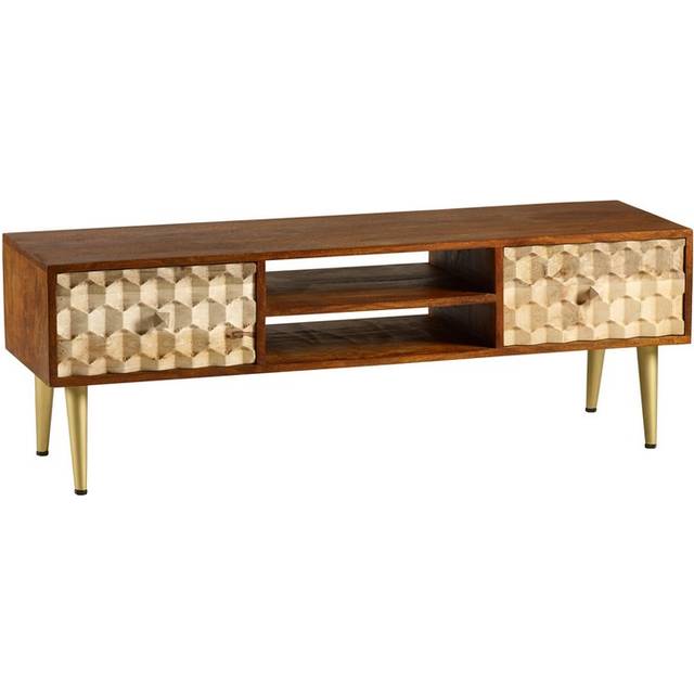 Verty Furniture - cnc Retro Large Plasma tv Unit - Two-Tone