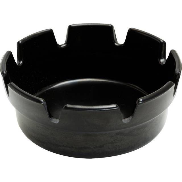 Beaumont Black Bakelite Crown Style Ashtray 101mm (Pack of 10)