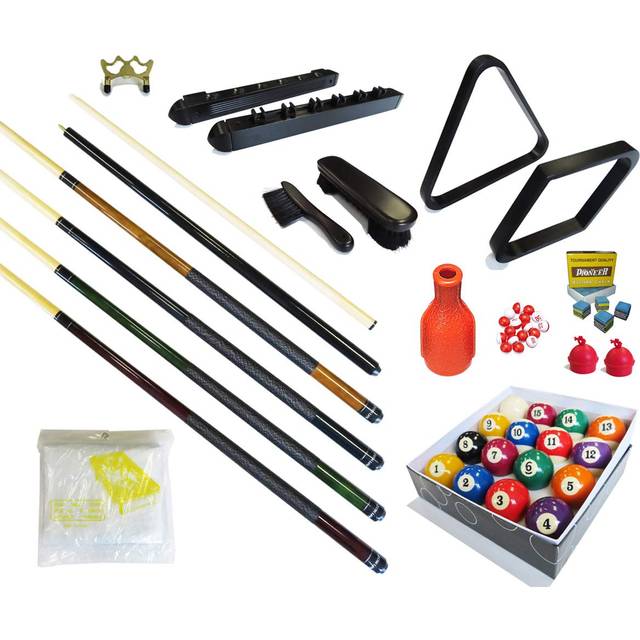 Pool Table - Premium Billiard 32 Pieces Accessory Kit - Pool Cue Sticks Bridge Ball Sets (Kit-16)
