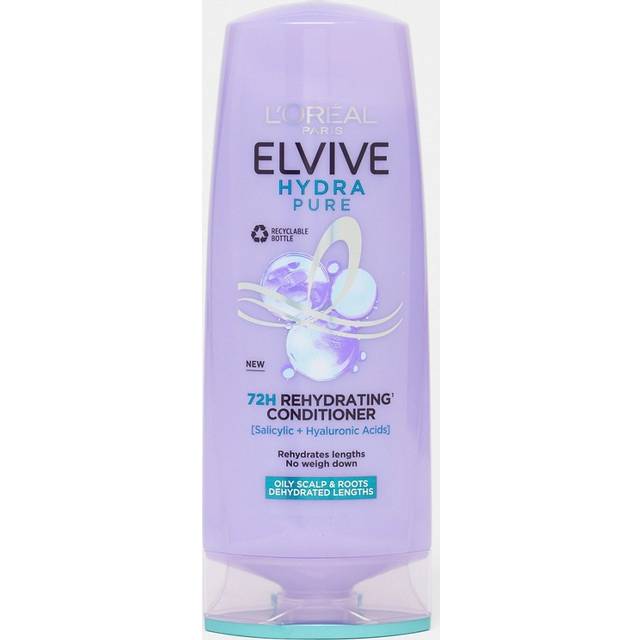 L'Oréal Paris Elvive Hydra Pure 72h Rehydrating Conditioner with Hyaluronic and Salicylic Acids 400ml