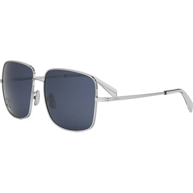Celine CL000451 Men's Square Sunglasses, Silver/Grey