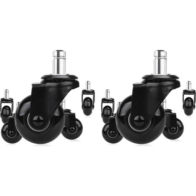 10 Pcs Replacement Chair Caster Wheels 2 Inch,Heavy Duty Wheels with Plug-In Stem 7/16 x 7/8 Inch,Quiet & Smooth Rolling