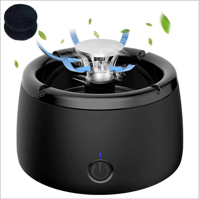 Smokeless Ashtray Indoor, Ashtrays for Smokers Rechargeable Ashtray for Car Indoor Outdoor Home Office