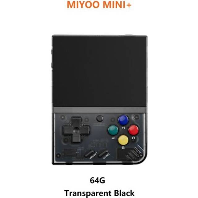 (Black) Mini Plus Portable Retro Handheld Game Console  IPS HD Screen Children's Linux System Classic Gaming Emulator
