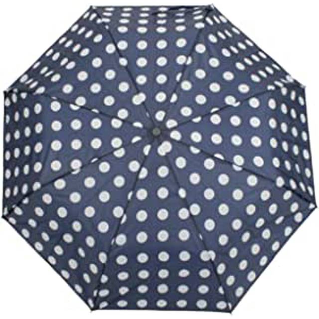 KAV Ladies Penny Spot Supermini Umbrella-for Rain and Sun Protection(WHITE SPOT)