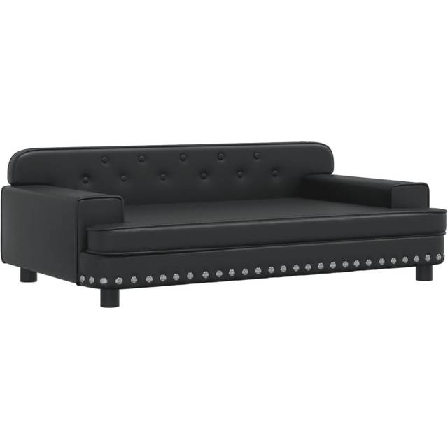 Barnsoffa gräddvit 90x53x30 cm konstläder