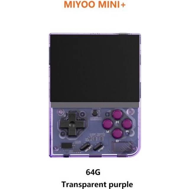 (purple) Mini Plus Portable Retro Handheld Game Console  IPS HD Screen Children's Linux System Classic Gaming Emulator