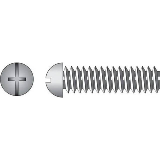 Hillman 90123 6-32-Inch x 1/2-Inch Round Head Combo Machine Screw  100-Pack  Zinc