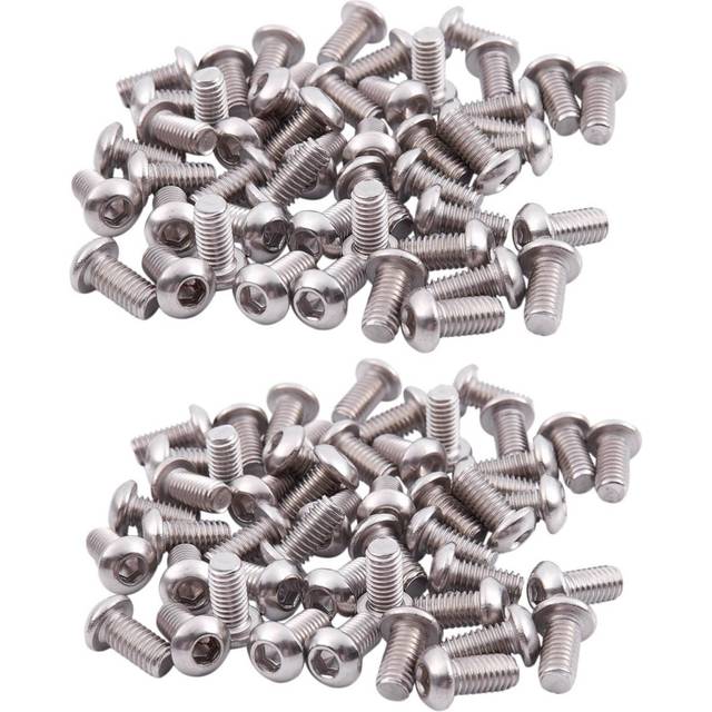 M6x12mm Stainless Steel Hex Socket Button Head Screws 50 Pcs