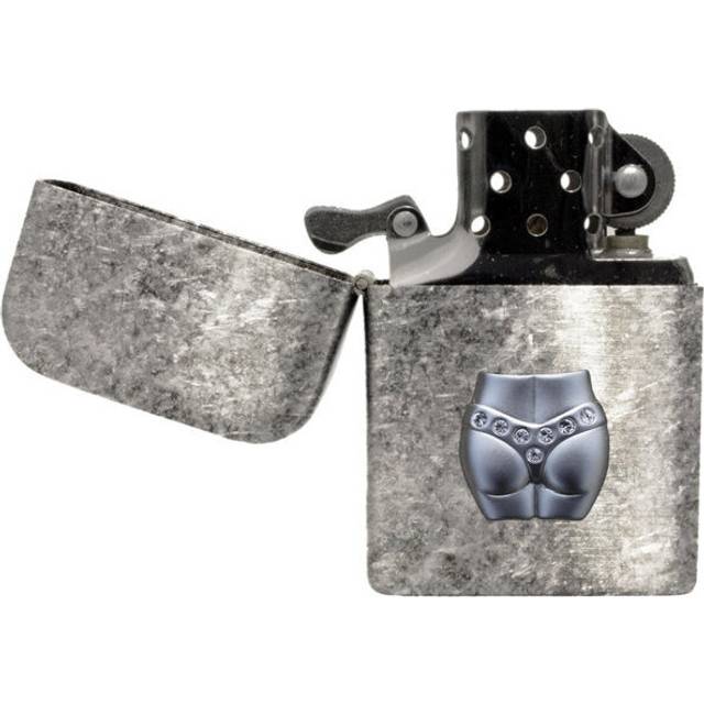 Crystal G string antique chrome effect petrol lighter
