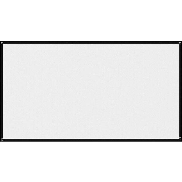 (4:3) 60-inch Projector Screen 4:3 / 16:9 HD Foldable White Projection Wall Mounted Screen for Home Office Theater Movies Indoors Outdoors