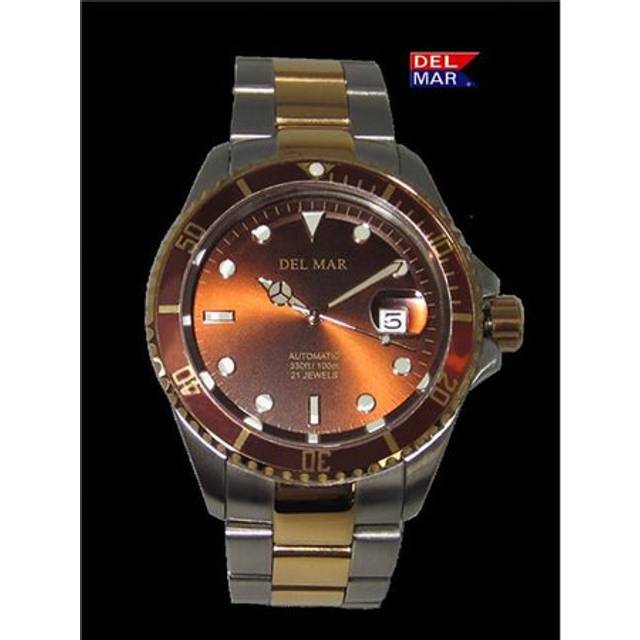 Emtech La Costa Co 50389 Del Mar Men's Premier Automatic Watch Bronze Dial Two Tone SS Band 9 - Gold