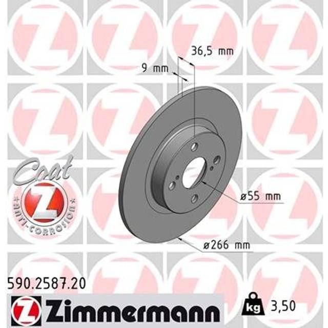 Brake Disc COAT Z 590.2587.20 Zimmermann 590258720