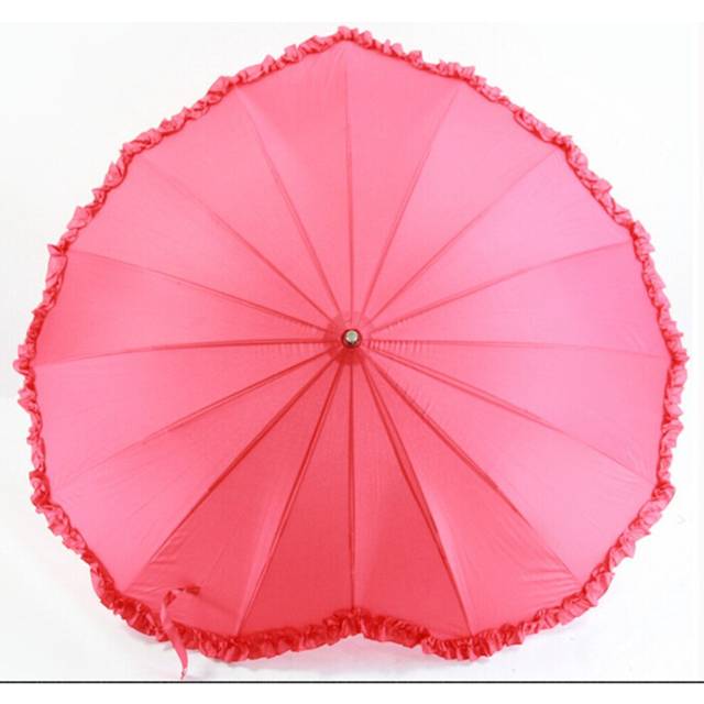 Fiber lace heart-shaped creative umbrella sunshade umbrella