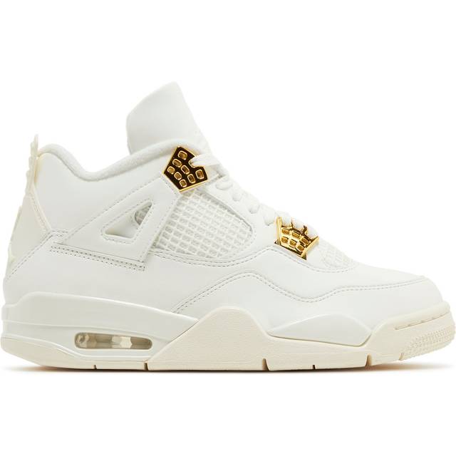 NIKE Air Jordan 4 Retro W Sail Metallic Gold Black Price