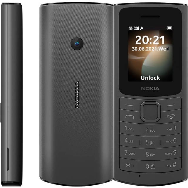 Nokia 110 2021 Dual SIM Mobiltelefoner - Svart