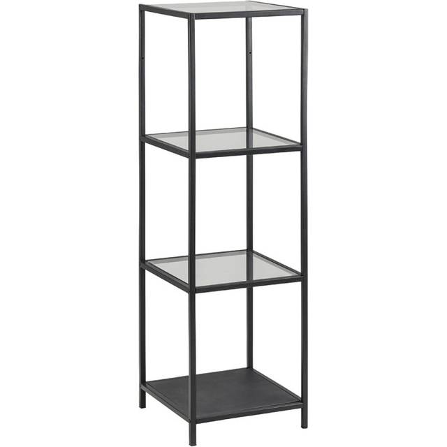 Florence Seaford 3 Shelf Black Metal Bookcase - Furniture To Go