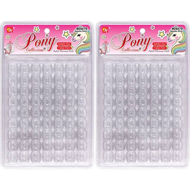 126 Pcs Beads Jewelry Making Kit DIY Hair Braiding Bracelet Ornaments crafts Jumbo Round Pony (galactic Silver)