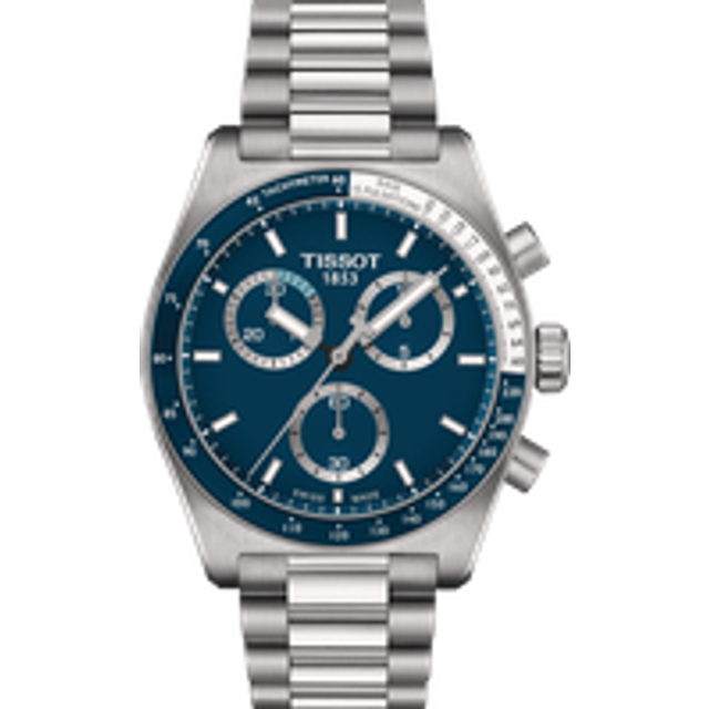 Men's PR516 Chronograph Watch | Stainless Steel | Blue/Silver | Tissot® - One Size