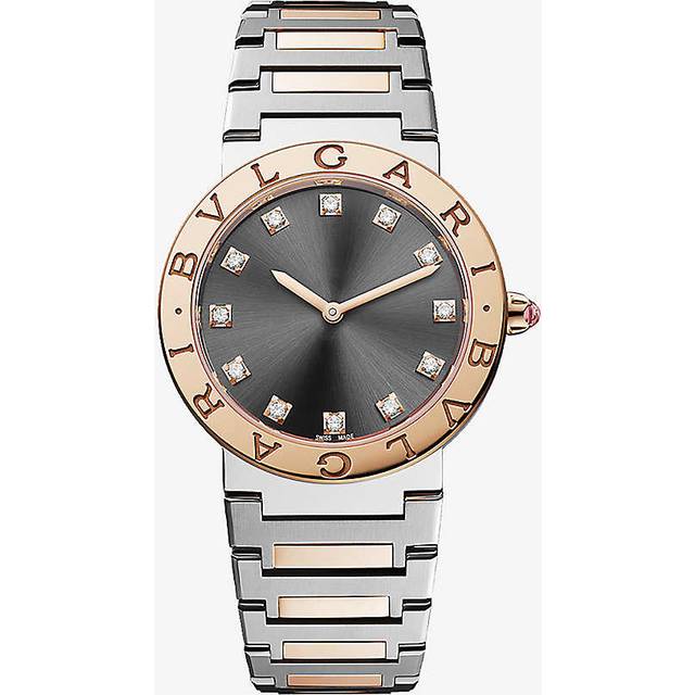 Bvlgari Womens Rose Gold 103067 Stainless-steel, 18ct Rose-gold and Diamond Quartz Watch 1 Size - ROSE GOLD