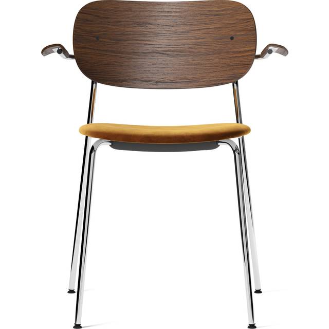 Audo Copenhagen - Co Armchair - Chrome - Dark Stained Oak/Ritz 1644 - Matstolar - Norm Architects - Metall/Trä