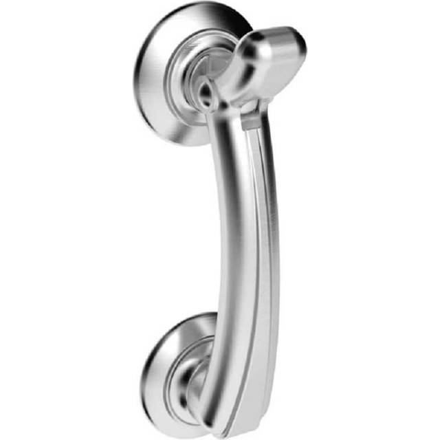 Linares Rose Door Knocker - Satin Chrome (13.7cm H X 13.7cm W X 4.2cm D)