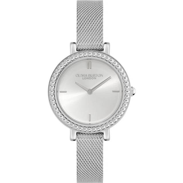 Olivia Burton Vintage Bead Silver Mesh Watch 24000160