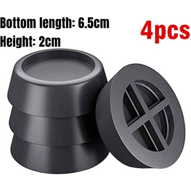 (A) Washing Machine Feet Pads Anti Vibration Non Slip Elasticity Rubber Mat Refrigerator Floor Shock Proof Pad