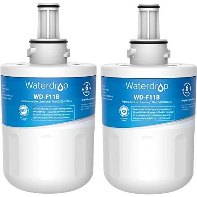 Waterdrop DA29-00003G Fridge Water Filter, Compatible with Samsung Aqua Pure Plus DA29-00003G DA29-00003B DA97-06317A DA61-00159A HAFCU1/XAA HAFI