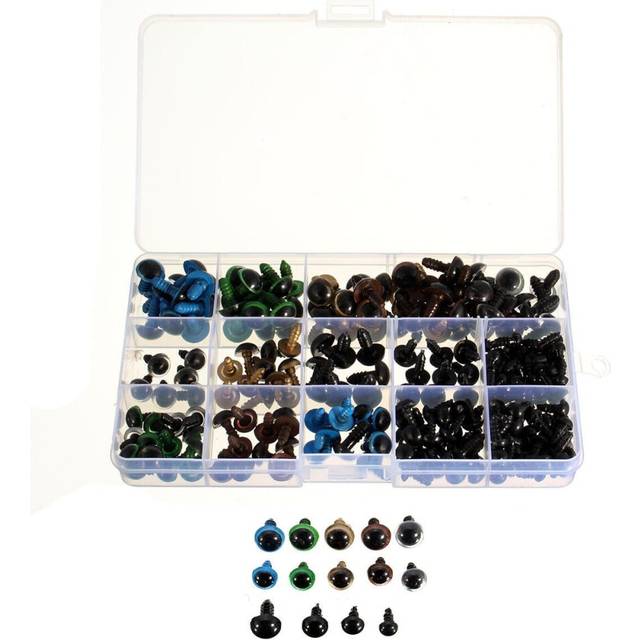 264pcs 6-12mm Black 10/12mm Colorful Safety Eyes Teddy Bear Doll Animal Crafts