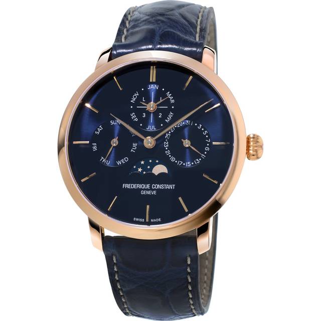 Frederique Constant Watch Slimline Perpetual Calendar - Blue