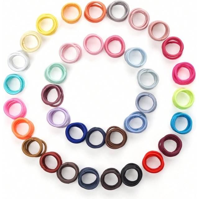 SHEIN 200PCS Baby Hair Ties,20Multicolors Elastic Hair Ties,2cm In Diameter No Crease Finger Rubber Hair Elastics,Small Thin Hair Ponytail Holders Hair Acce