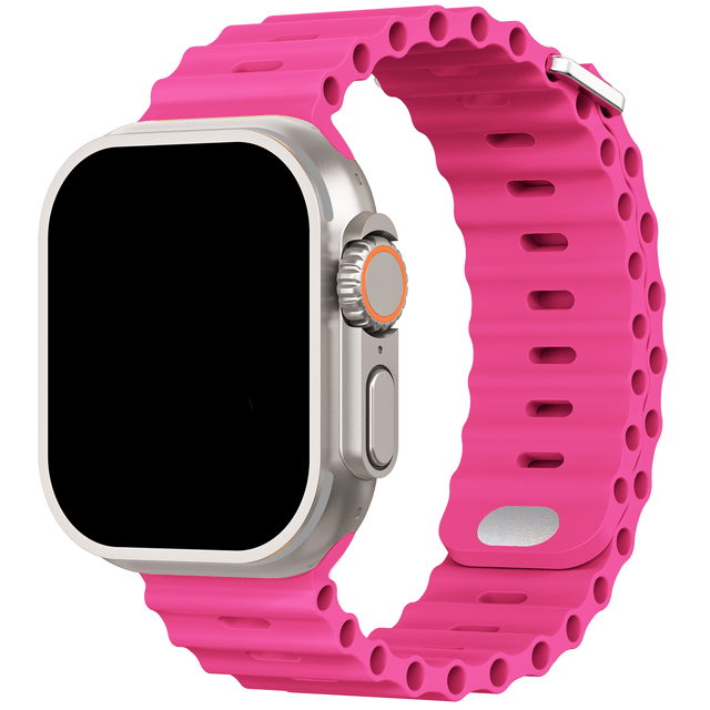 1 st unisex Sports Ocean Inspired rem kompatibel med 49 mm 46 mm 45 mm 44 mm 42 mm 41 mm 40 mm 38 mm Apple Watch Band Ultra SE Series 10/9/8/7/6/5/4/3 - Barbie rosa (38mm/40mm/41mm,42mm/44mm/45mm/49mm,Serie 10-42mm,S10 46mm)