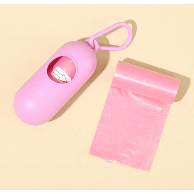 SHEIN 2 Rolls/30pcs Disposable Dog Poop Bags, 1pc Pill-Shaped Pooper Scooper, Convenient For Outdoor Pet Waste Cleanup (Bag Size: 30x22cm)