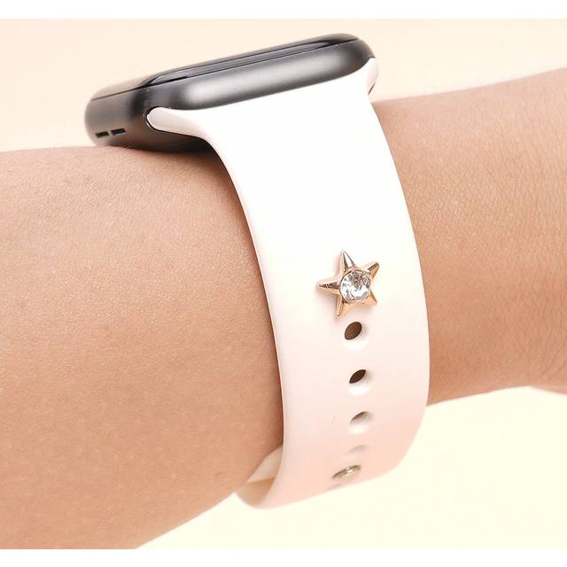 1 st metall- och strass-berlocker i enkla stjärnstil med klockarmband, dekorationsnaglar, kompatibel med -armband, tillbehör, kompatibel med Galaxy Wa - Multifärgad (En-Storlek)