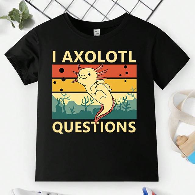 SHEIN Young Boys&#39; Cool Street Style Cartoon Printed T-Shirt With Catchy Slogan, Casual Round Neck Summer Top