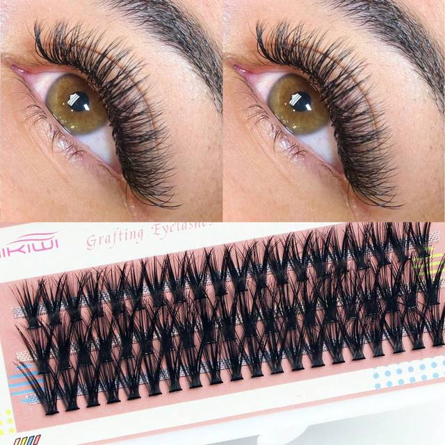 SHEIN 60 Pcs Cluster Lashes Faux Mink Eyelashes 40D 0.07C Curling Volume Lash 12-14-16mm Natural Look 3D Fake Eyelashes Individual DIY Eyelashes Extension