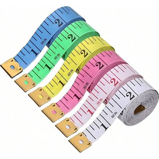 SHEIN 3pcs Soft Tape Measure, Body Measuring Ruler Sewing Tailor TapeMeasure Centimeter Meter Sewing Measuring Tape Soft Random Color