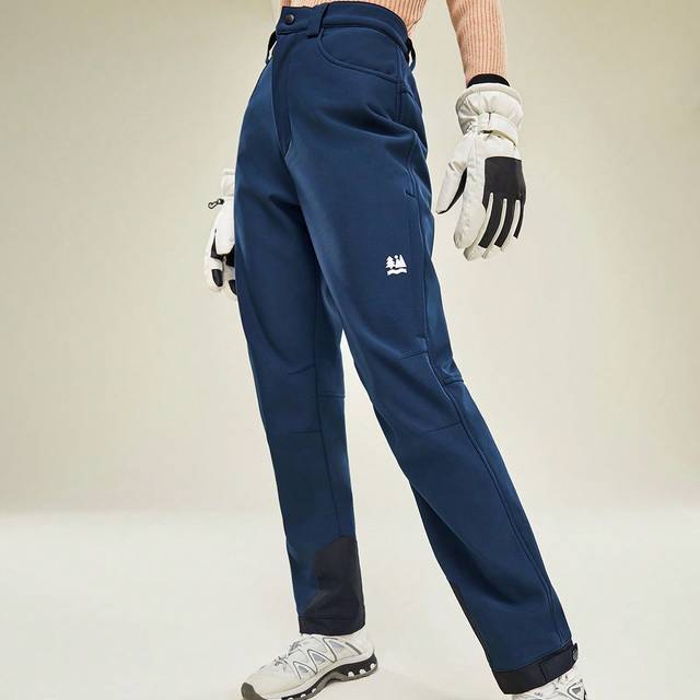 SHEIN Pattern Printed Outdoor Trousers With Diagonal Pockets