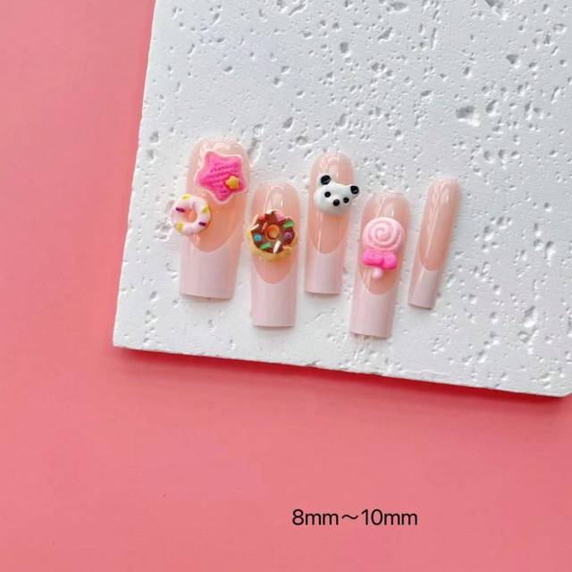 SHEIN 50pcs/Bag Cute Miniature Resin Food Toys, Random Color Diy Cream Glue Cartoon Accessories For Water Bottle, Sticker, Hair Clip, Necklace, Nail Art Sup