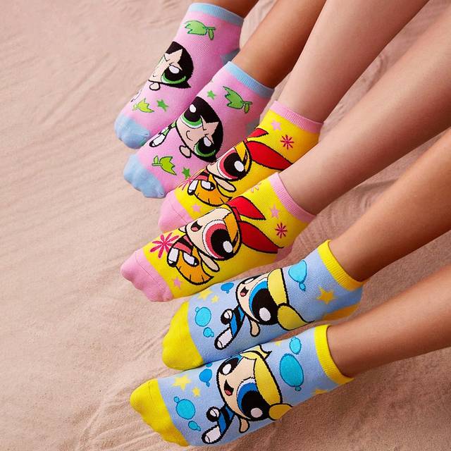 SHEIN Women&#39;s 3 Pairs Cartoon Cute Breathable Soft Short Socks