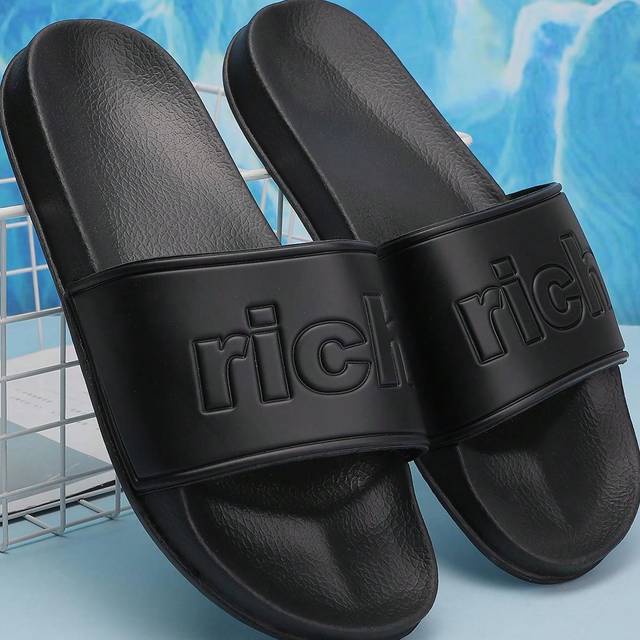 SHEIN 2024 New Arrival Men&#39;s Stylish Slippers, Home Slippers, Indoor Slippers, Beach Eva Slippers, Us Size 6-11