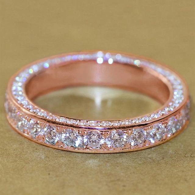 SHEIN 1 PC Fashion Cubic Zirconia Ring For Women For Wedding Anniversary Jewelry Gift