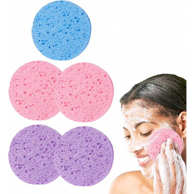 SHEIN 5pcs Face Cleansing Sponge Powder Puff,Skincare,Room Decor,Home Decor,Bedroom Decor,Bathroom,Christmas Gifts,Bathroom Decor,Travel,Travel Stuff,Weddin