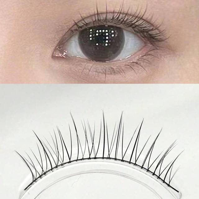 SHEIN 5 Pairs Natural-Looking Reusable False Eyelashes With Black Stem For Beginners, Lengthening Effect For Nude Makeup